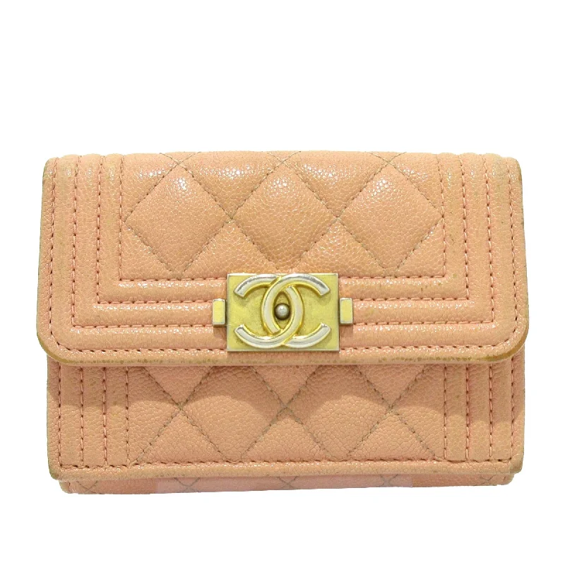 Chanel Caviar Boy Trifold Wallet (SHG-CQct9i)