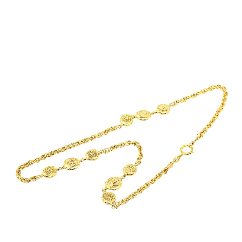 Chanel Gold Plated Coco Mademoiselle Chain Necklace (SHG-J15D4E)