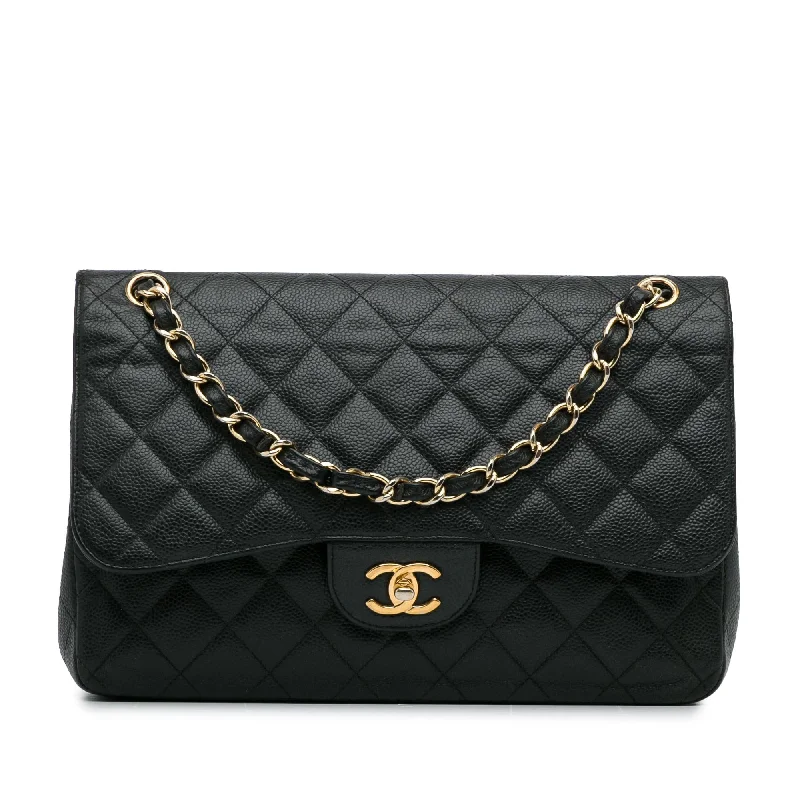 Chanel Jumbo Classic Caviar Double Flap (SHG-KP2qbj)