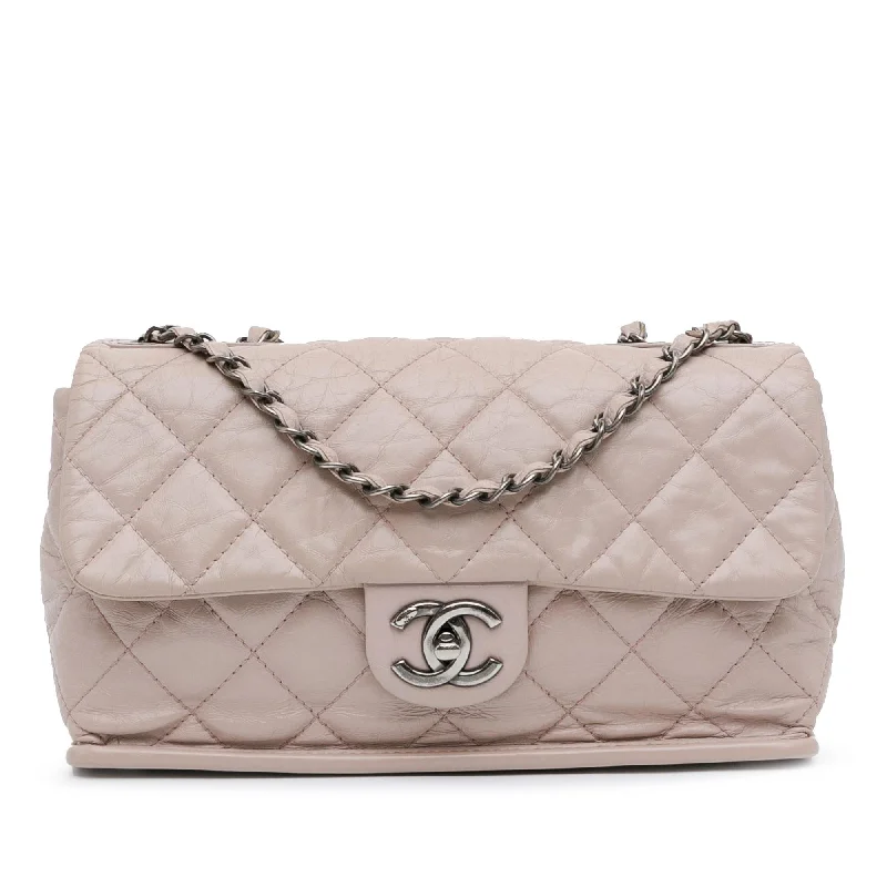 Chanel Quilted Aged Calfskin Single Flap (SHG-vBvXcU)