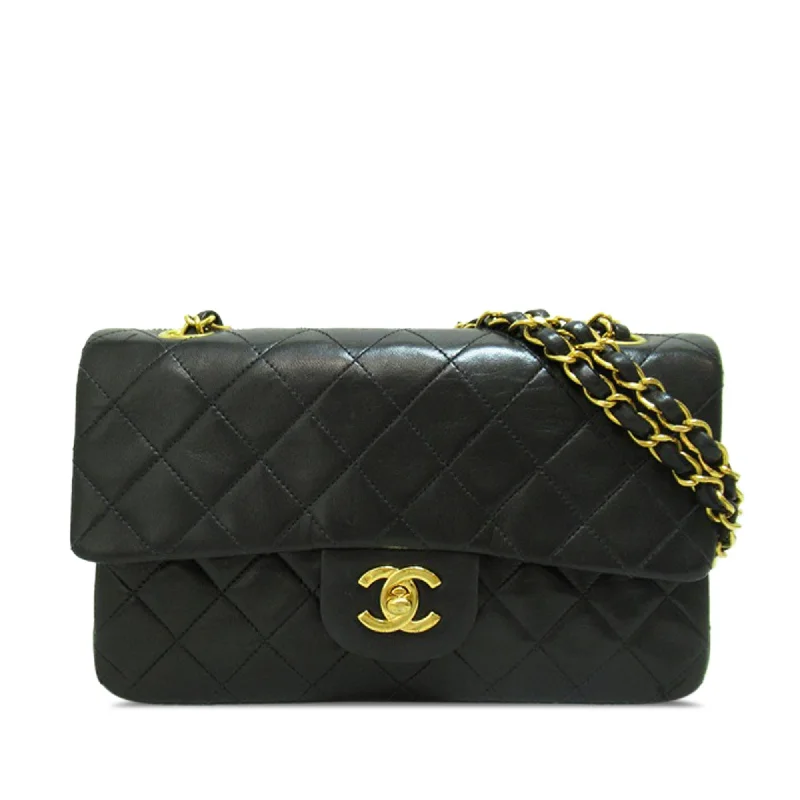 Chanel Small Classic Lambskin Double Flap (SHG-mjPAeK)