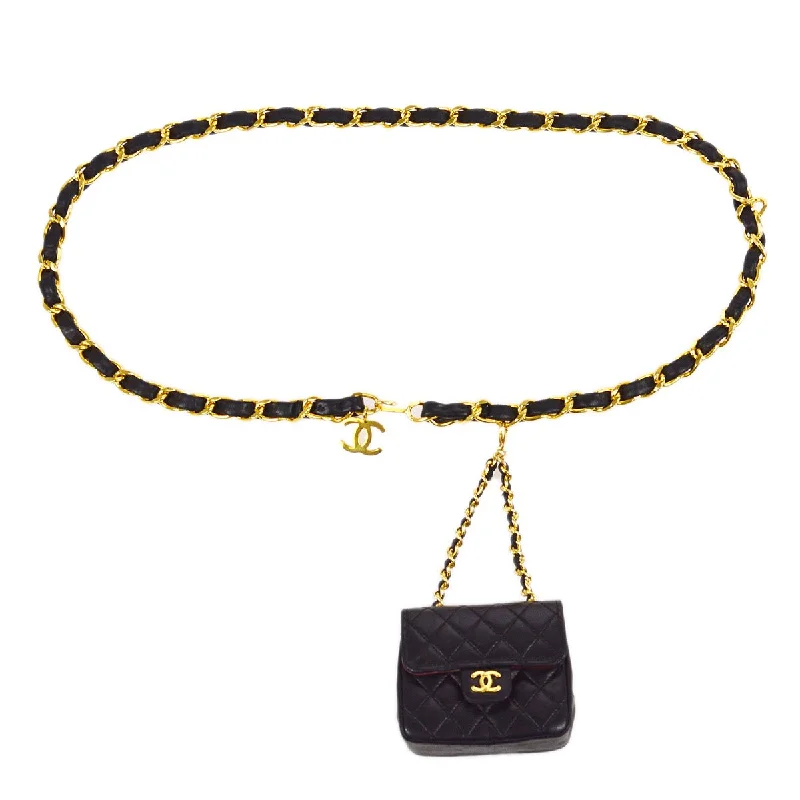 CHANEL Micro Bum Belt Bag Black Lambskin
