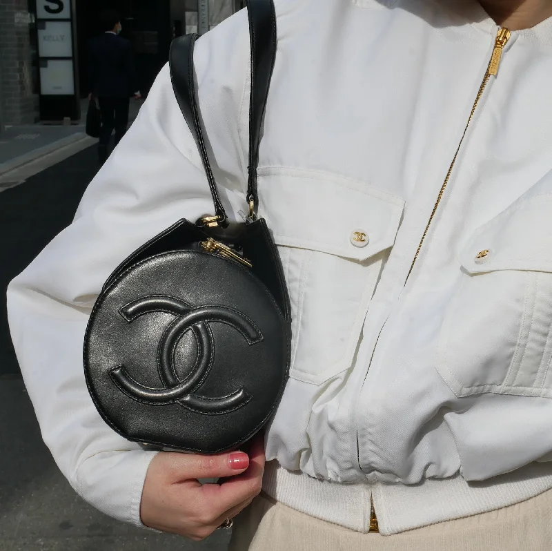 CHANEL 2001-2003 Black Lambskin Choco Bar Handbag