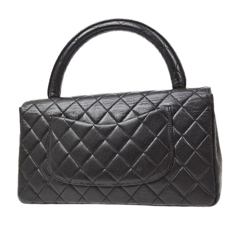 Chanel 1991-1994 Classic Flap Handbag Medium Black Lambskin