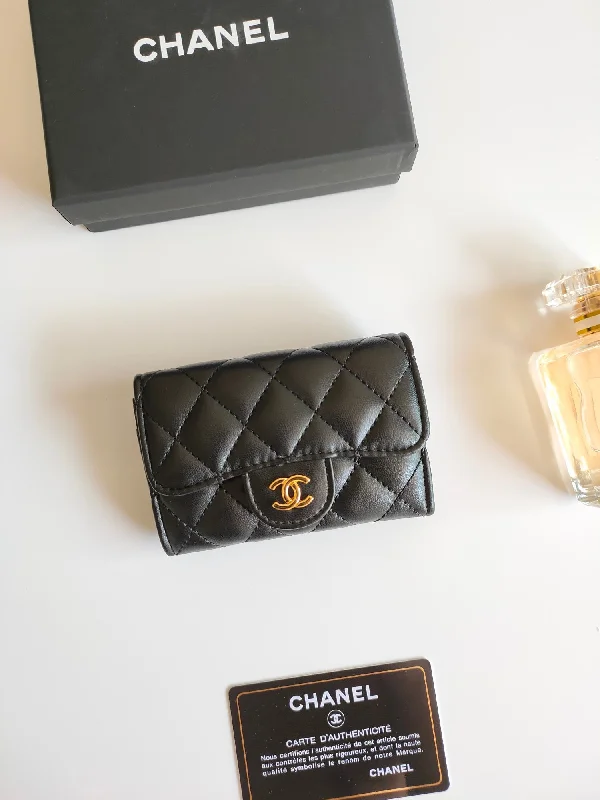 Chanel Black Flip Wallet Bag