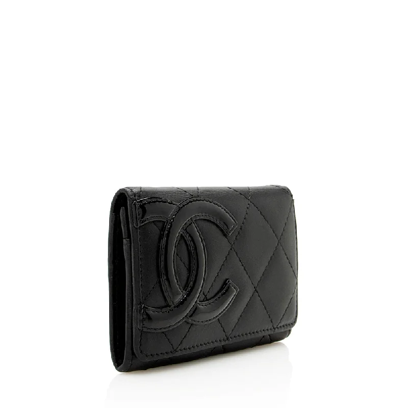 Chanel Calfskin Quilted Cambon Coin Case (19460)