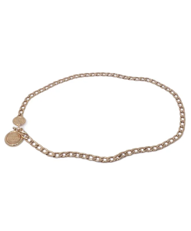 Chanel Gold Gold Coin Chain Belt
