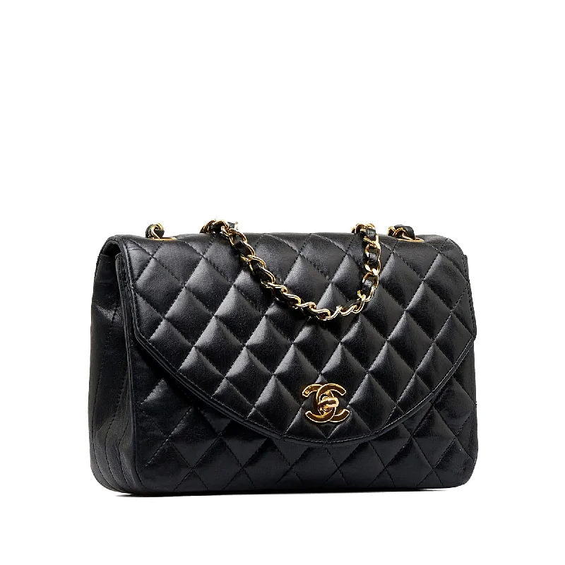 Chanel Quilted Lambskin Half Moon Single Flap (pMeycG)