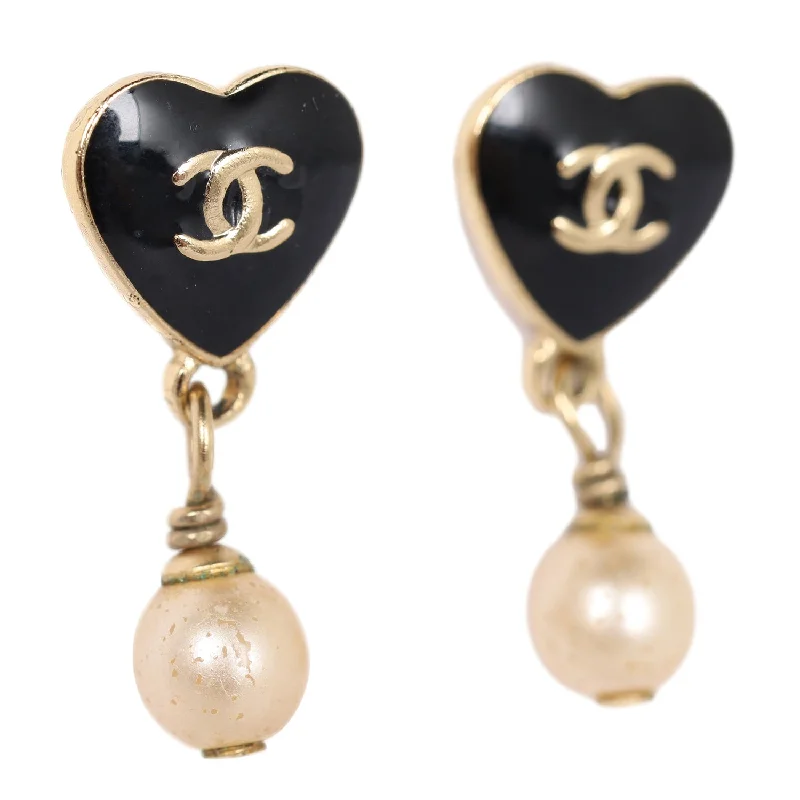 Heart Pearl Pierced Earrings (Authentic Pre-owned)
