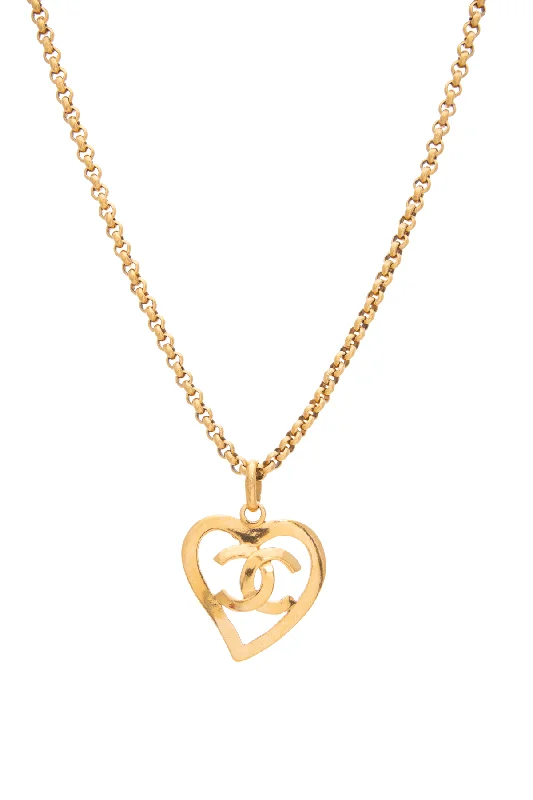 Vintage CC Heart Necklace