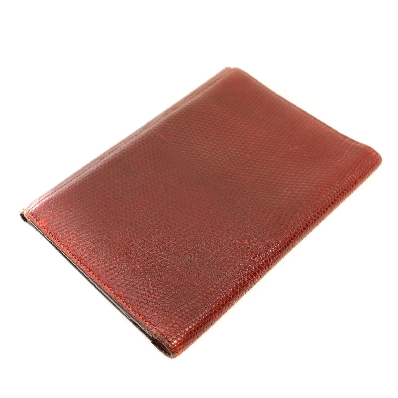 Hermès Burgundy Lizard Billfold Wallet
