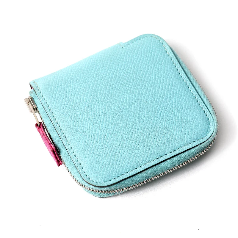 Hermès Silk'n Light Blue Epsom Coin Purse