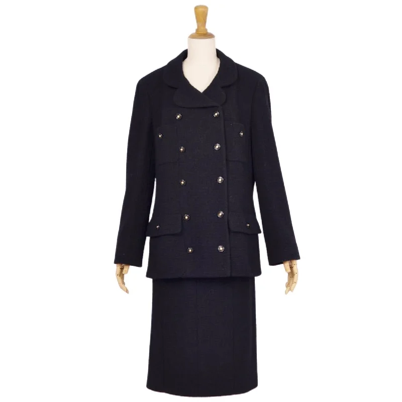 Vint Chanel 95A Dress Jacket Shirt Coco Button French Made 46 (equivalent to XL) Black Vint Chanel 95A Dress Jacket Shirt Coco Button French Made 46 (equivalent to XL) Black