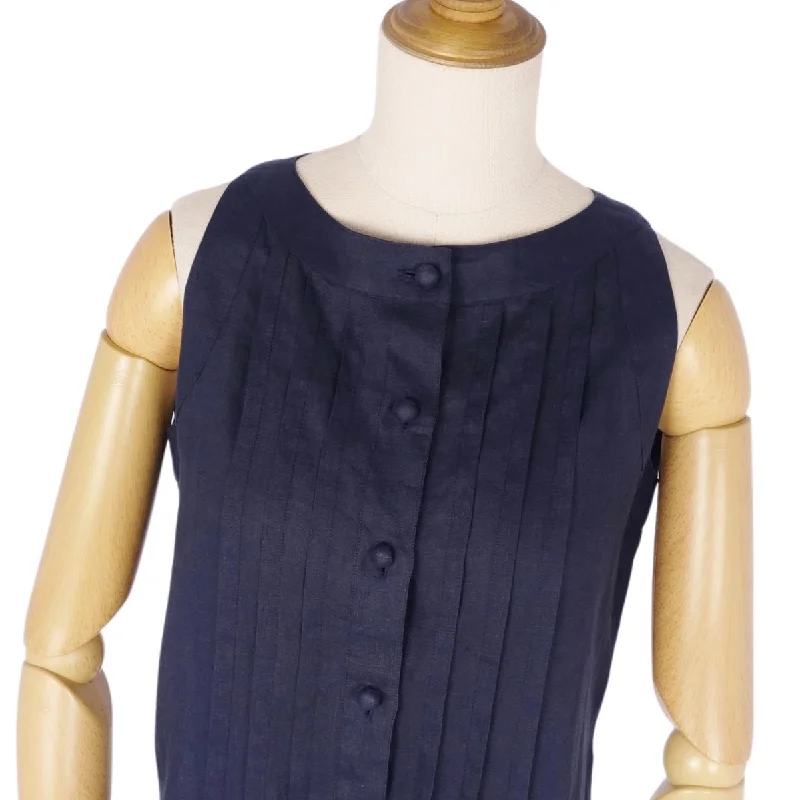Vint Chanel T-shirt Chanel T-shirt Sleeve Linen Landless Tops 36 (S equivalent) Navy Navy Vint Chanel T-shirt Chanel T-shirt Sleeve Linen Landless Tops 36 (S equivalent) Navy Navy