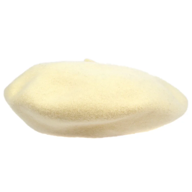 Chanel Hat Beret Ivory Small Good