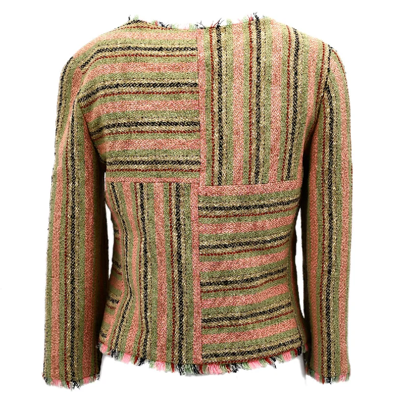 Chanel Collarless Jacket Beige 00C #34