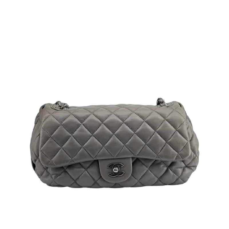 Classic Single Flap Grey Lambskin RHW