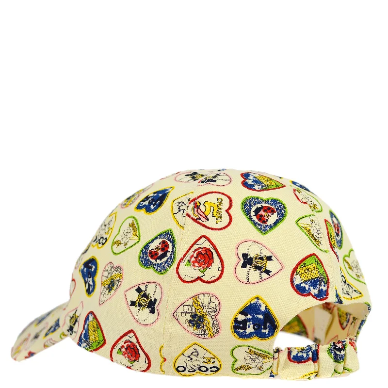 Chanel Ivory Valentine Cap Hat #M Small Good