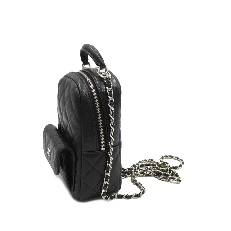 CHANEL Mini CC Quilted Caviar Leather Backpack