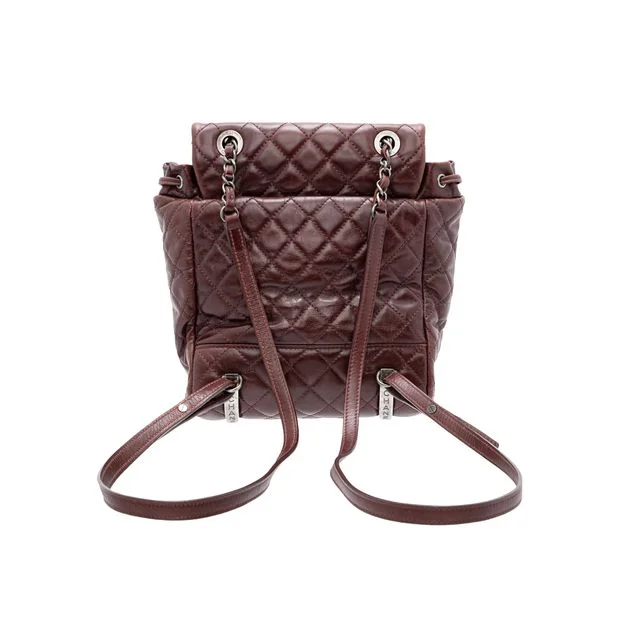 CHANEL Paris-Salzburg Mountain Maroon Calfskin Leather Backpack