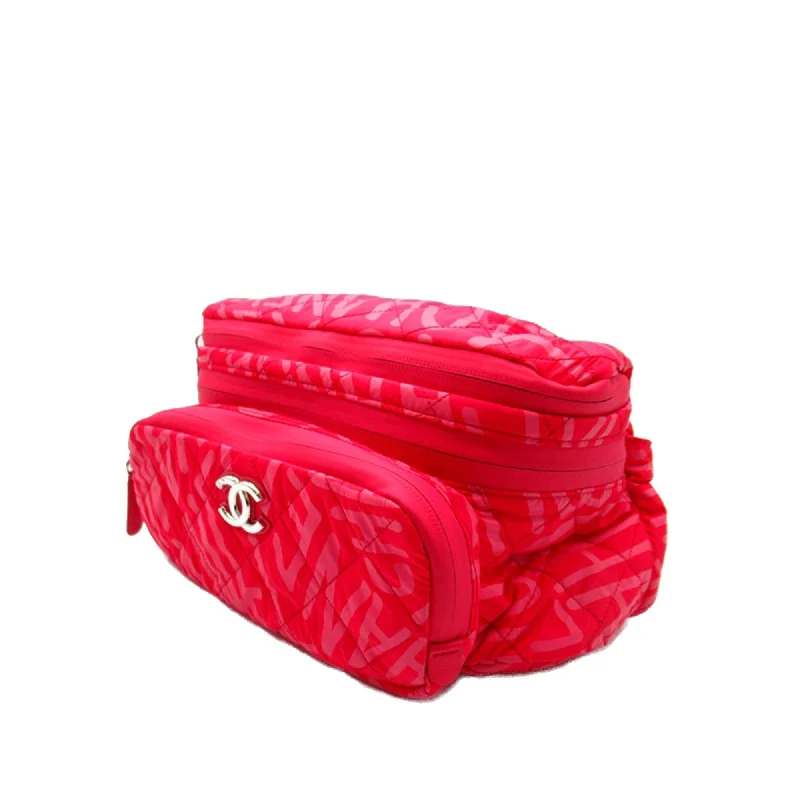 CHANEL Printed Nylon Coco Neige Convertible Backpack