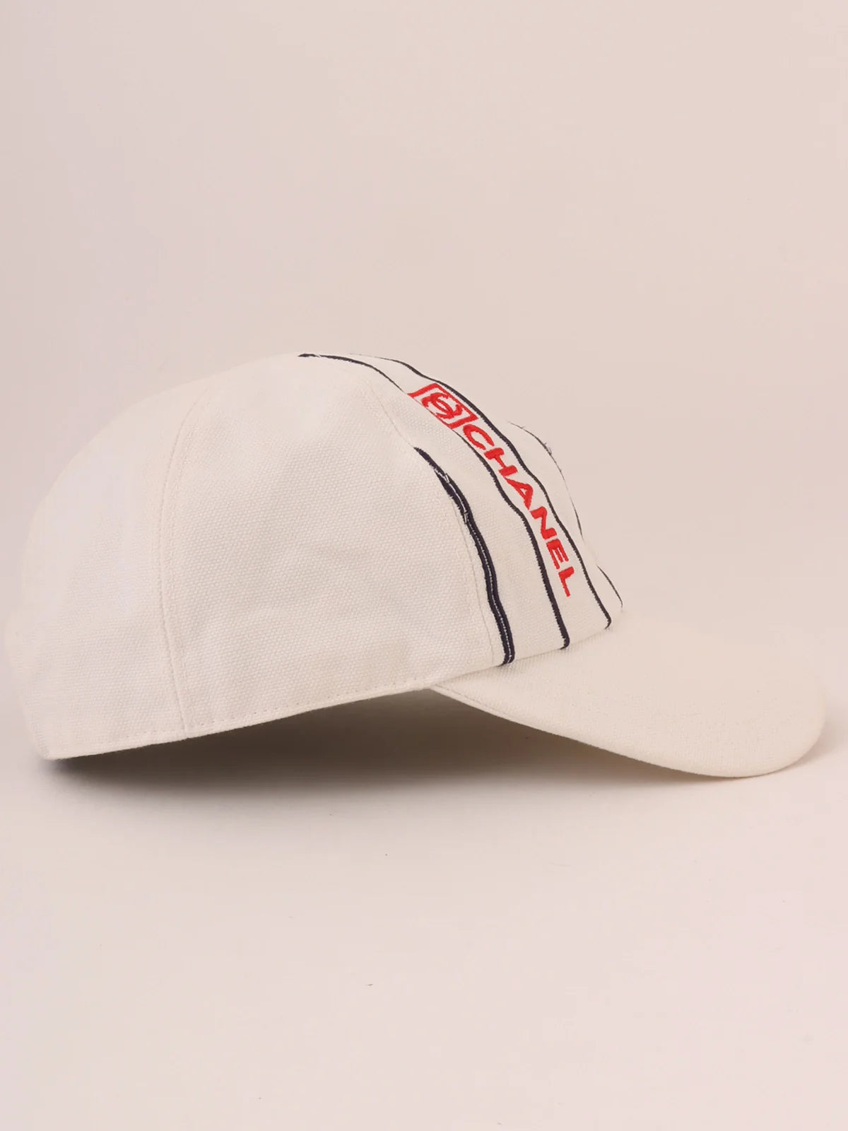 CHANEL Sports Line Logo Cc Mark Stitch Cap White/Red/Navy
