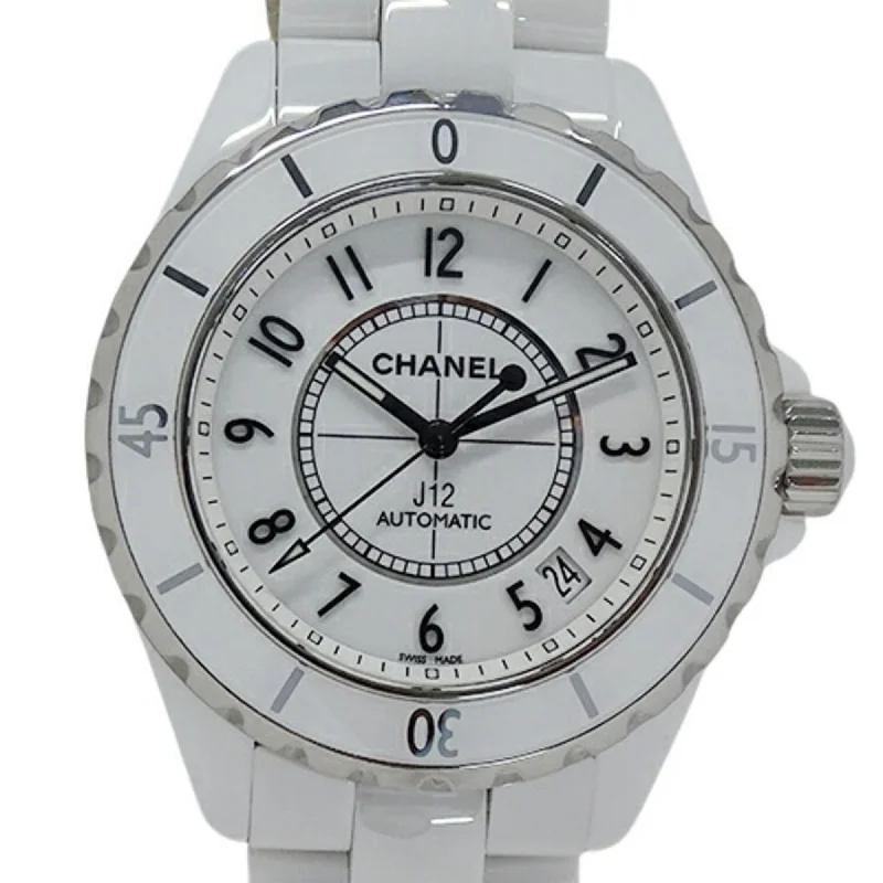 CHANEL Watch Men's J12 Date Automatic Winding AT Ceramic Stainless Steel SS H0970 White Silver Polished CHANEL Watch Men's J12 Date Automatic Winding AT Ceramic Stainless Steel SS H0970 White Silver Polished